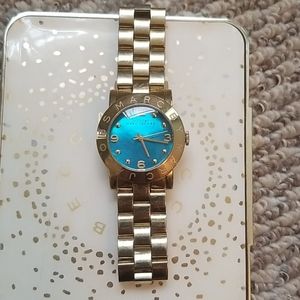 Marc Jacobs Turquoise & Gold Watch